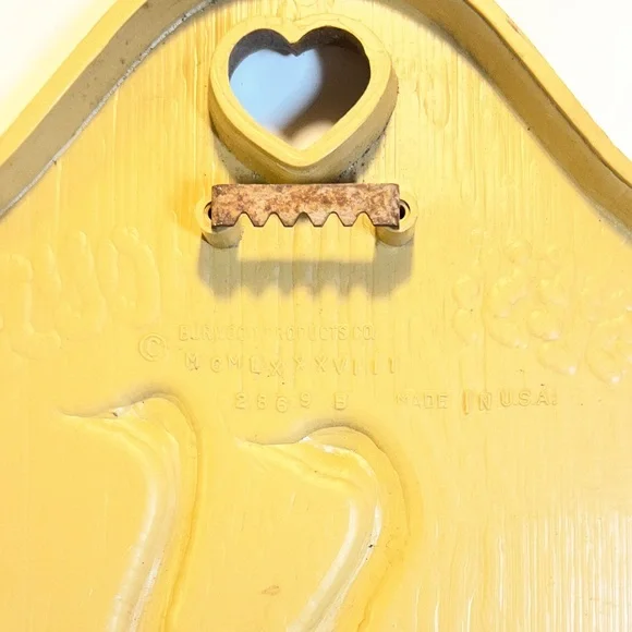 Burwood Products Vintage Wall Pocket Planter Bless This House White Ducks - Picture 6 of 8